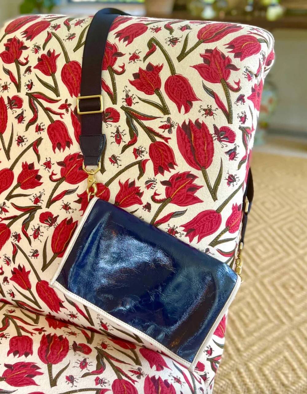 NEW CORROON women's hiram bingham crossbody bag in sailor